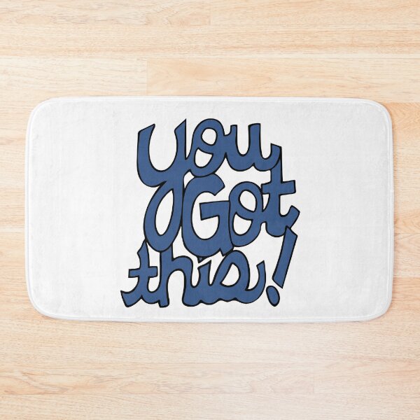 Item preview, You Got This! Cursive positivity cartoon text art blue  designed and sold by AngelDawnDesign.