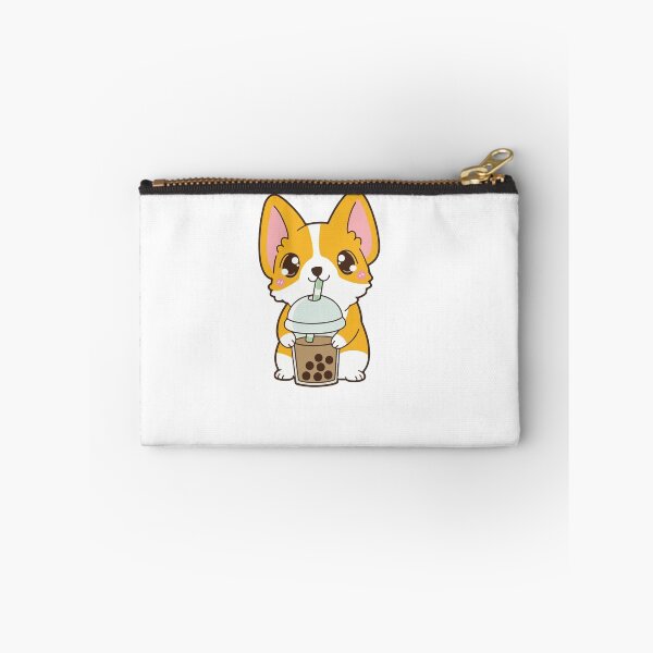 Item preview,  cute boba first coffee corgi chibi designed and sold by Mahisterha.
