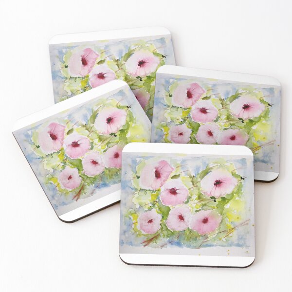 Item preview, Pink wildflower arrangement  designed and sold by watercolorsLiz.