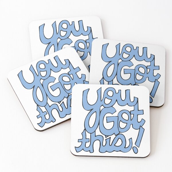 Item preview, You Got This! Blue cursive positivity cartoon text art  designed and sold by AngelDawnDesign.