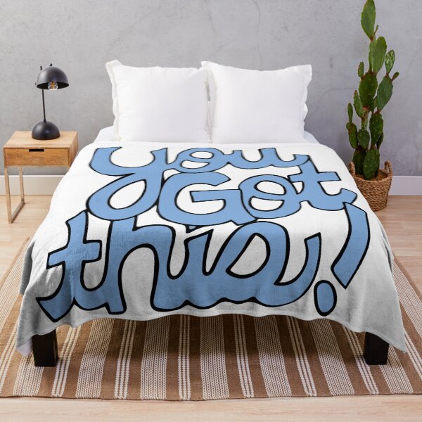 Item preview, You Got This! Blue cursive positivity cartoon text art designed and sold by AngelDawnDesign.