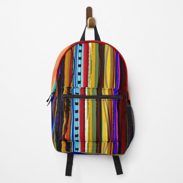 Item preview, Eccentric vertical lines burned watercolor organic blue boy rainbow  designed and sold by rupydetequila.