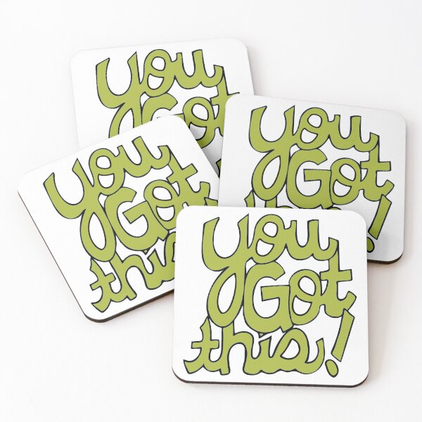 Item preview, You Got This! Cursive cartoon text art green designed and sold by AngelDawnDesign.