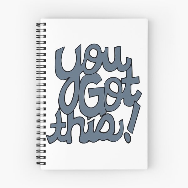Item preview, You Got This! Cursive positivity cartoon text art grey  designed and sold by AngelDawnDesign.