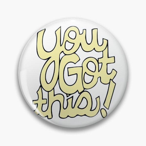 Item preview, You Got This! Cursive positivity cartoon text art yellow designed and sold by AngelDawnDesign.