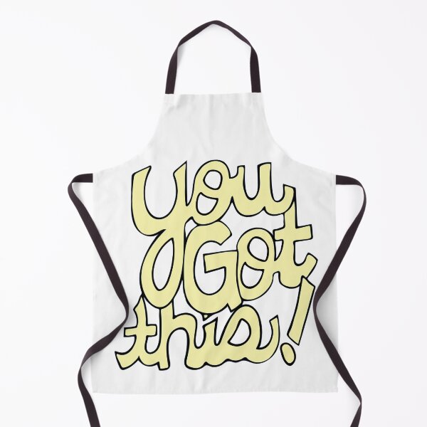 Item preview, You Got This! Cursive positivity cartoon text art yellow designed and sold by AngelDawnDesign.
