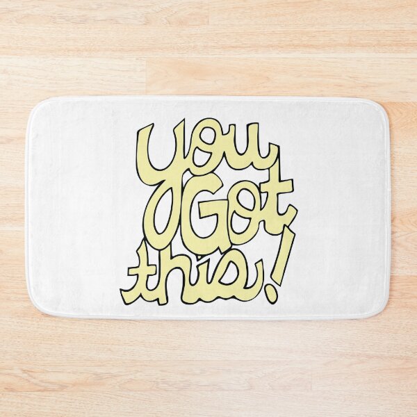 Item preview, You Got This! Cursive positivity cartoon text art yellow designed and sold by AngelDawnDesign.