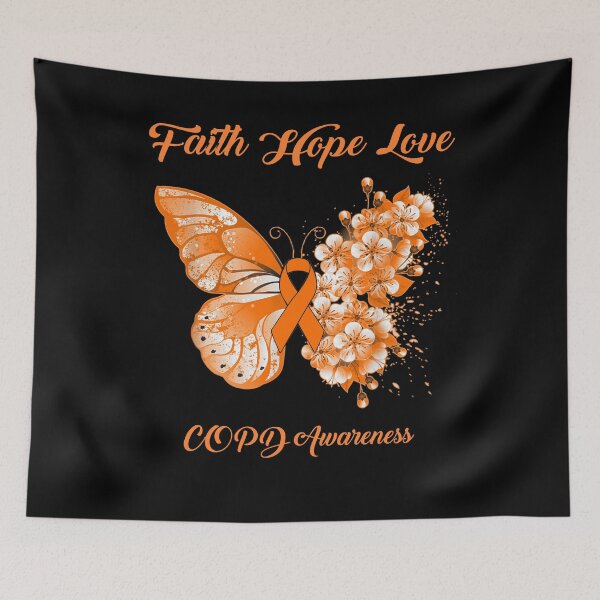 Item preview, Faith Hope Love COPD Awareness Butterfly Ribbon Gifts designed and sold by Adropine.