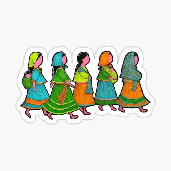 Aperçu de l'œuvre Les femmes Tarahumara créée et vendue par SnowsheepArt.