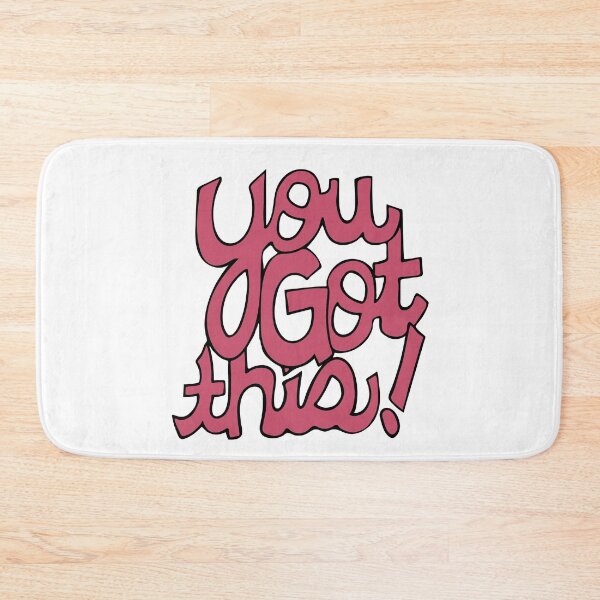 Item preview, You Got This! Cursive positivity cartoon text art pink designed and sold by AngelDawnDesign.