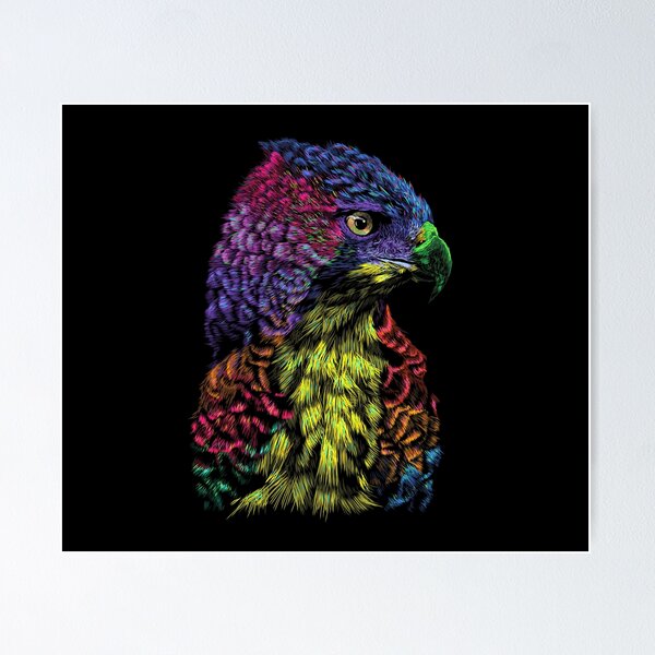 Item preview, Abstract neon colors eagle designed and sold by Bcolors.