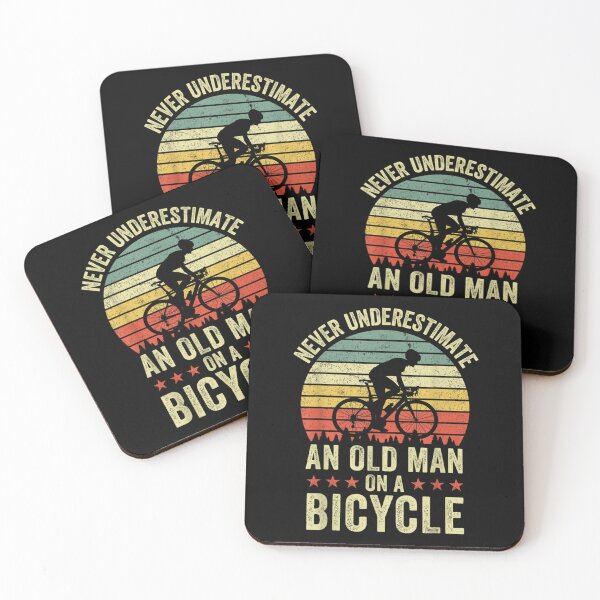 Item preview, Never Underestimate Old Man Bicycle Cycling Vintage Sticker designed and sold by carurbrenda.
