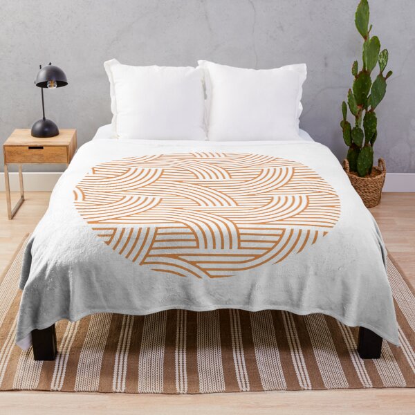Item preview, Sunburst orange geometric circular design pattern designed and sold by Haiii-Designs.