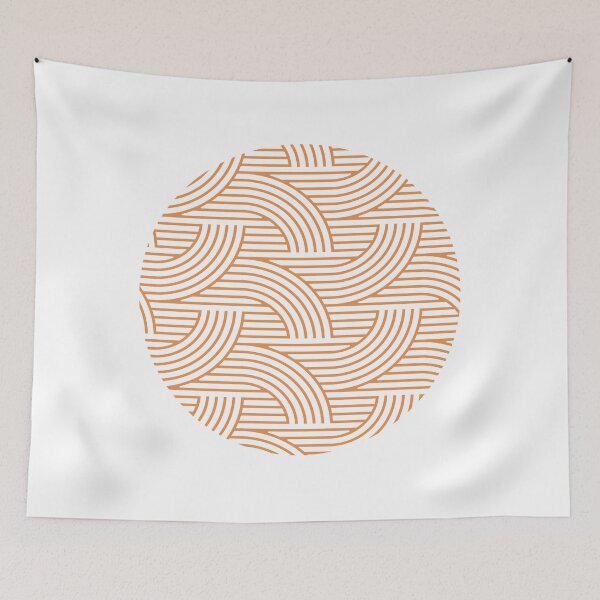 Item preview, Sunburst orange geometric circular design pattern  designed and sold by Haiii-Designs.