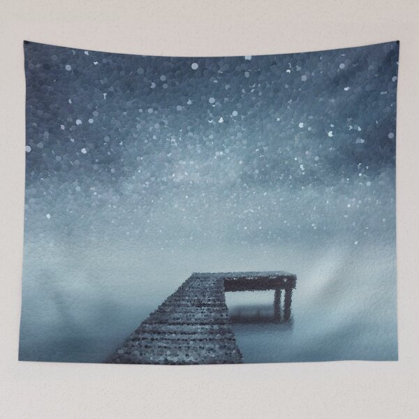 Item preview, Moody Starlit Pier designed and sold by MathenaArt.