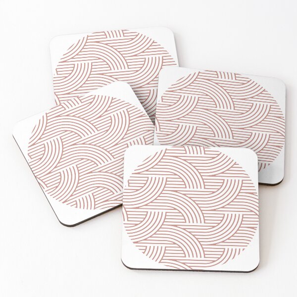 Item preview, Salmon pink geometric circular design pattern  designed and sold by Haiii-Designs.