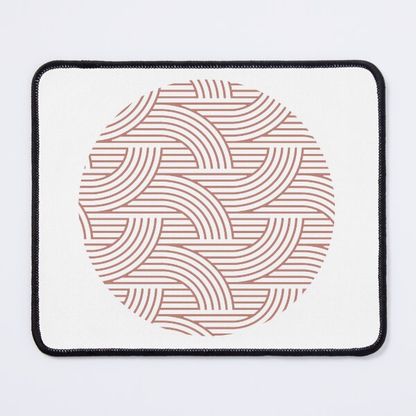 Item preview, Salmon pink geometric circular design pattern designed and sold by Haiii-Designs.