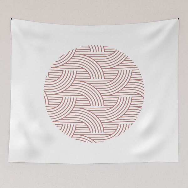 Item preview, Salmon pink geometric circular design pattern  designed and sold by Haiii-Designs.