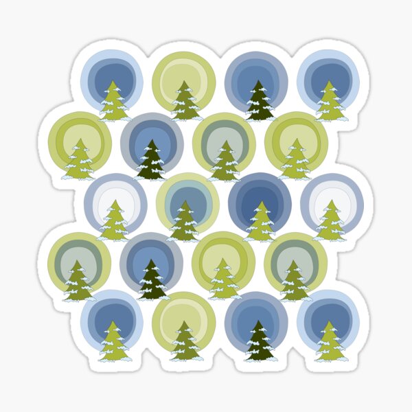 Item preview,  Winter snow covered evergreen forest glowing Winter sundogs  designed and sold by AngelDawnDesign.