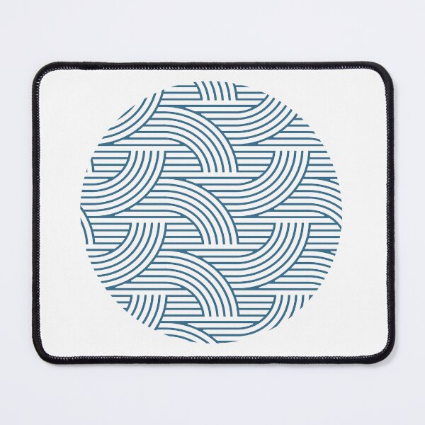 Item preview, Sea glass blue geometric circular design pattern designed and sold by Haiii-Designs.