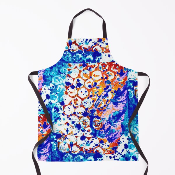 Item preview, White dots orange blue purple abstract pattern designed and sold by Grey Robinson.