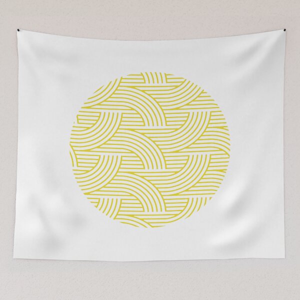 Item preview, Mellow yellow geometric circular design pattern  designed and sold by Haiii-Designs.