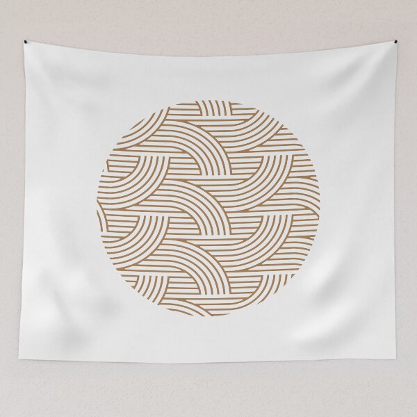 Item preview, Burnt orange amber geometric circular design pattern  designed and sold by Haiii-Designs.