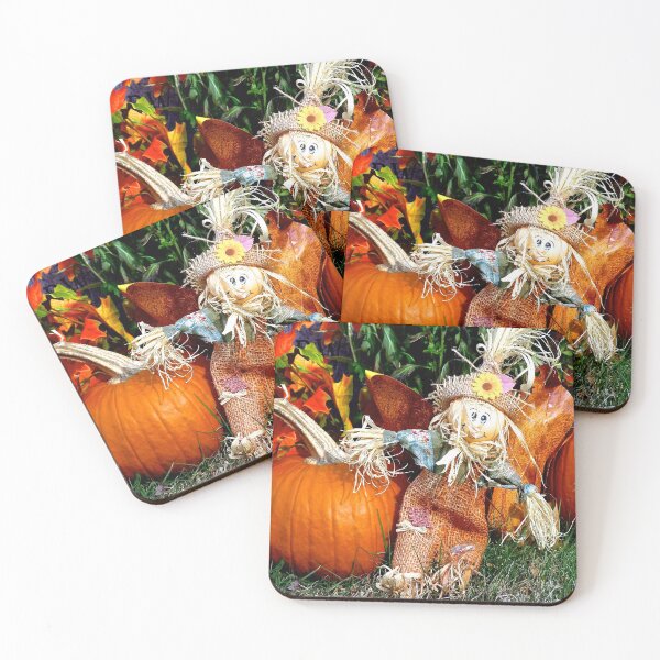 Item preview, Cute little scarecrow with pumpkins designed and sold by BBrightman.