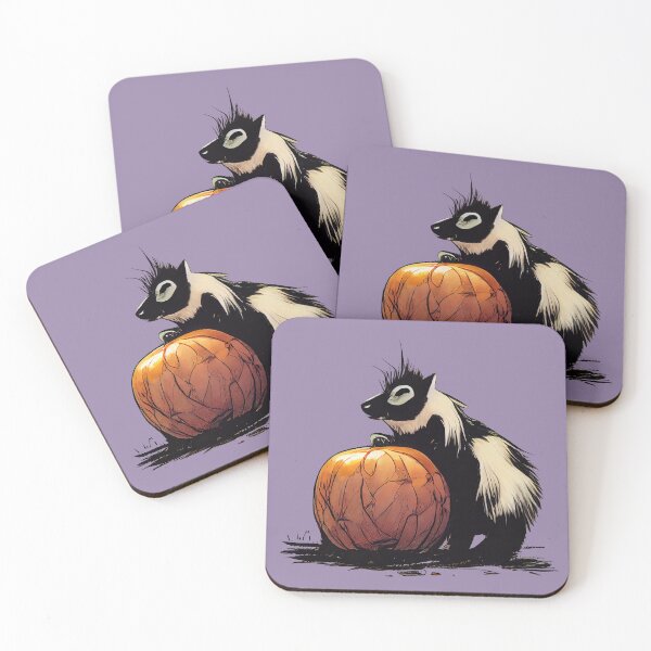 Item preview, Baby skunk on a pumpkin designed and sold by etherElric.