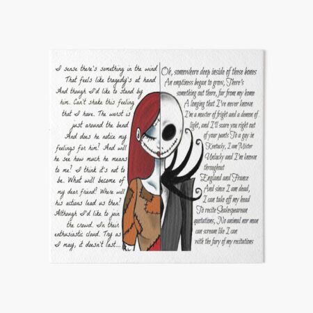 Nightmare Before Christmas Art Board Print