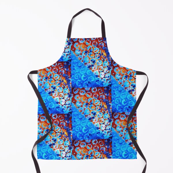 Item preview, Bright blue and orange dot pattern designed and sold by Grey Robinson.