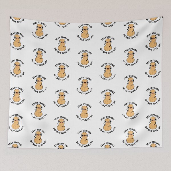 Item preview, Stay Strong Do NUT Give Up Funny Peanut Puns  designed and sold by punnybone.