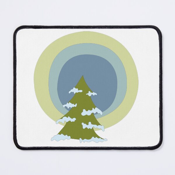 Item preview, Winter sundog sky circle halos with snowy evergreen designed and sold by AngelDawnDesign.