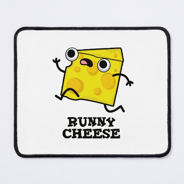 Item preview, Runny Cheese Funny Food Puns designed and sold by punnybone.