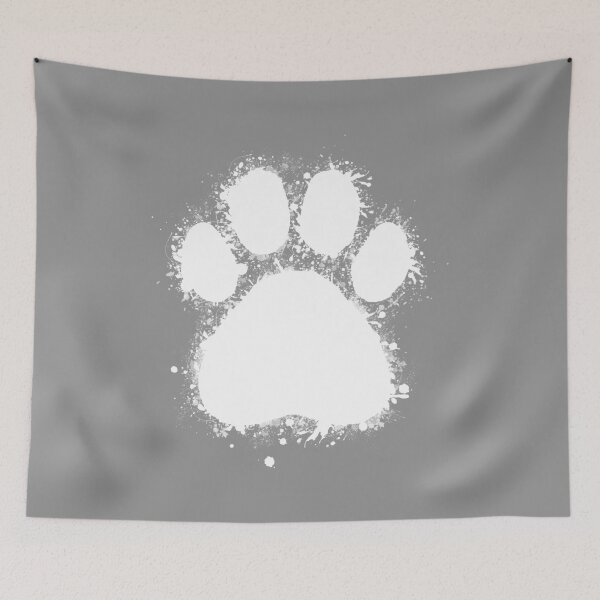 Item preview, Splatter Paint Paw Print (White) designed and sold by BluArt422.