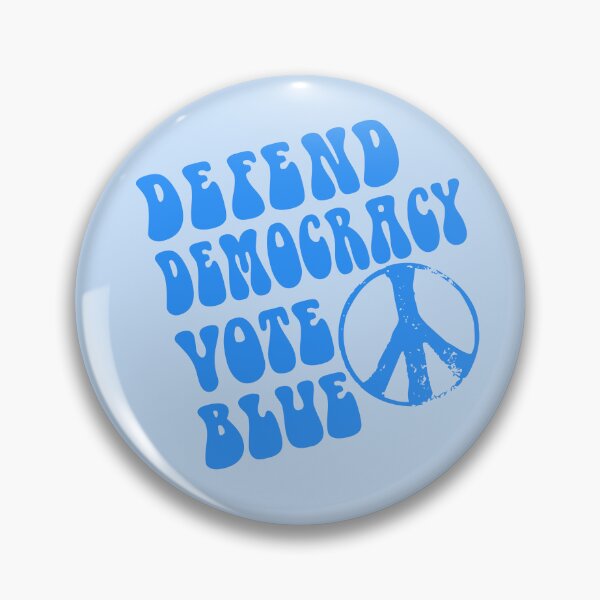 Item preview,  VOTE BLUE DEFEND DEMOCRACY Vote Blue in 2022 Peace Sign designed and sold by LoveAndDefiance.