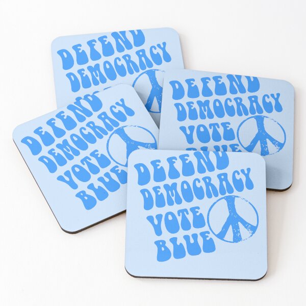 Item preview,  VOTE BLUE DEFEND DEMOCRACY Vote Blue in 2022 Peace Sign designed and sold by LoveAndDefiance.