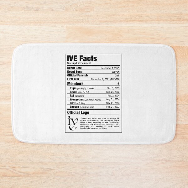 Item preview, IVE Kpop Nutritional Facts 1 designed and sold by skeletonvenus.