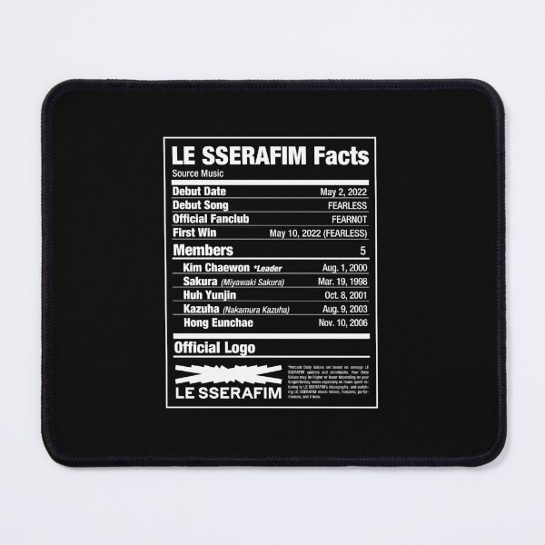 Item preview, LE SSERAFIM Nutritional Facts 2 designed and sold by skeletonvenus.