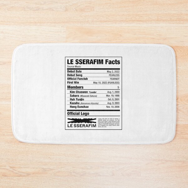 Item preview, LE SSERAFIM Kpop Nutritional Facts designed and sold by skeletonvenus.