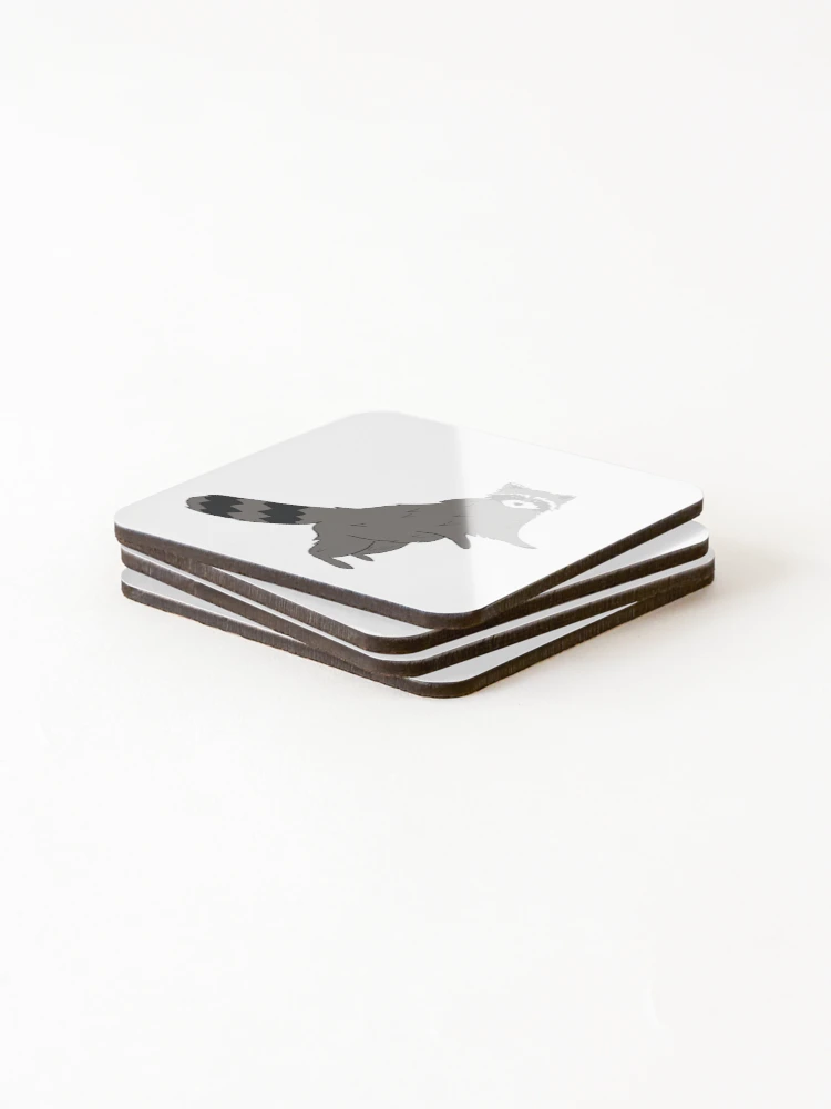 Thumbnail 4 of 5, Coasters (Set of 4), Raccoon Rascal designed and sold by Cute Curations.