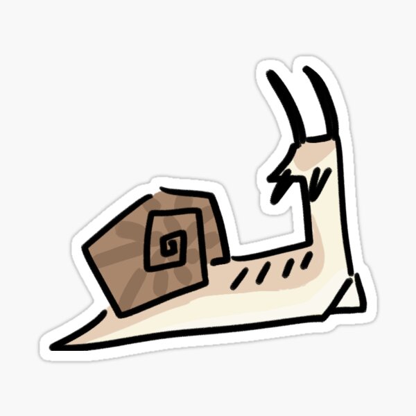 Just a Snail Brown and Tan Sticker