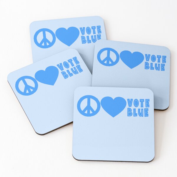 Item preview, PEACE LOVE VOTE BLUE Vote Blue in 2022 Peace Sign designed and sold by LoveAndDefiance.