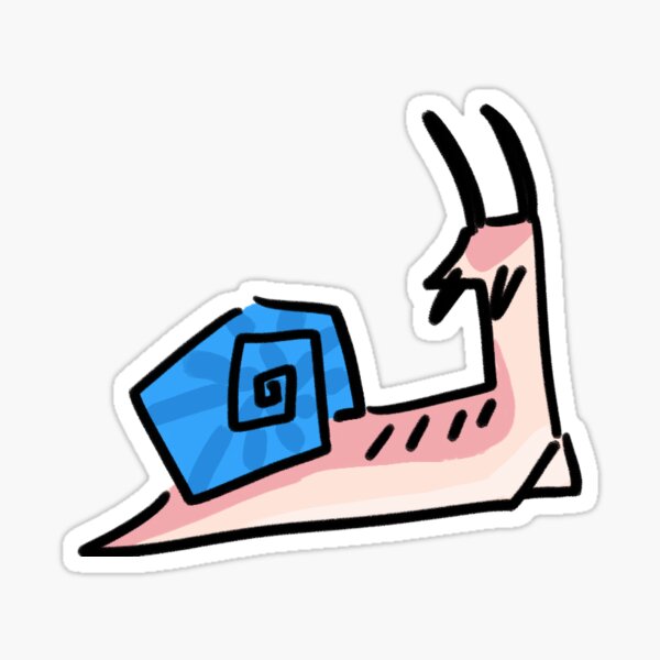 Just a Snail Pink and Blue Transgender flag Sticker
