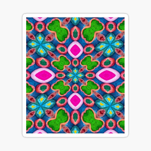 Vista previa del artículo con la obra «Patrón de flores rosa y azul», diseñado y vendido por Patternflower.