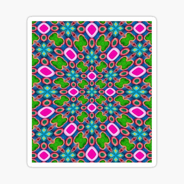 Vista previa del artículo con la obra «Patrón de flores rosa y azul», diseñado y vendido por Patternflower.
