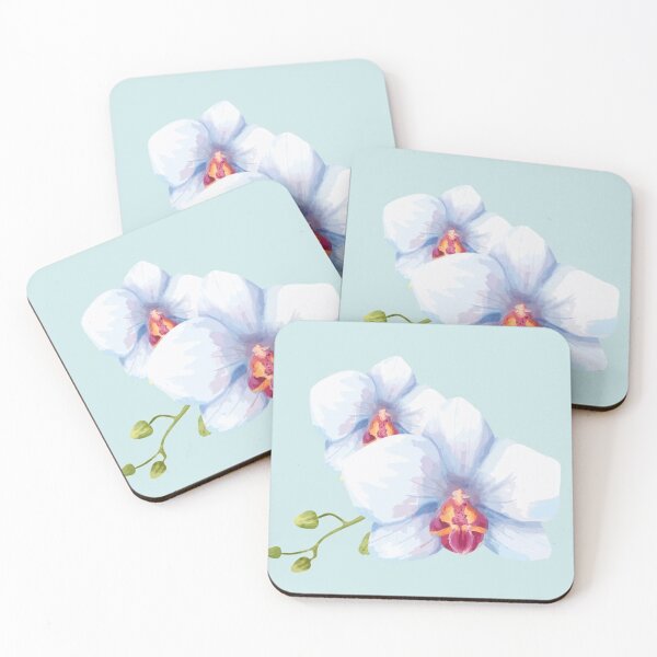Item preview, Orchid flowers Phalaenopsis watercolour  designed and sold by Corinne Alexa Jackson.