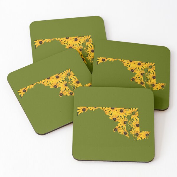 Item preview, Maryland: Black-Eyed Susans (Green) designed and sold by Zia Frazier.