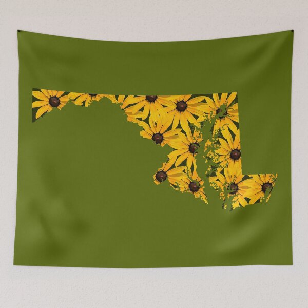 Item preview, Maryland: Black-Eyed Susans (Green) designed and sold by Zia Frazier.