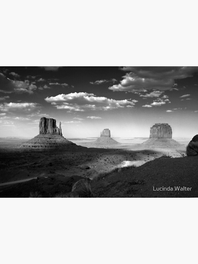 Thumbnail 2 of 2, Greeting Card, Monument Valley in Black & White designed and sold by Lucinda Walter.